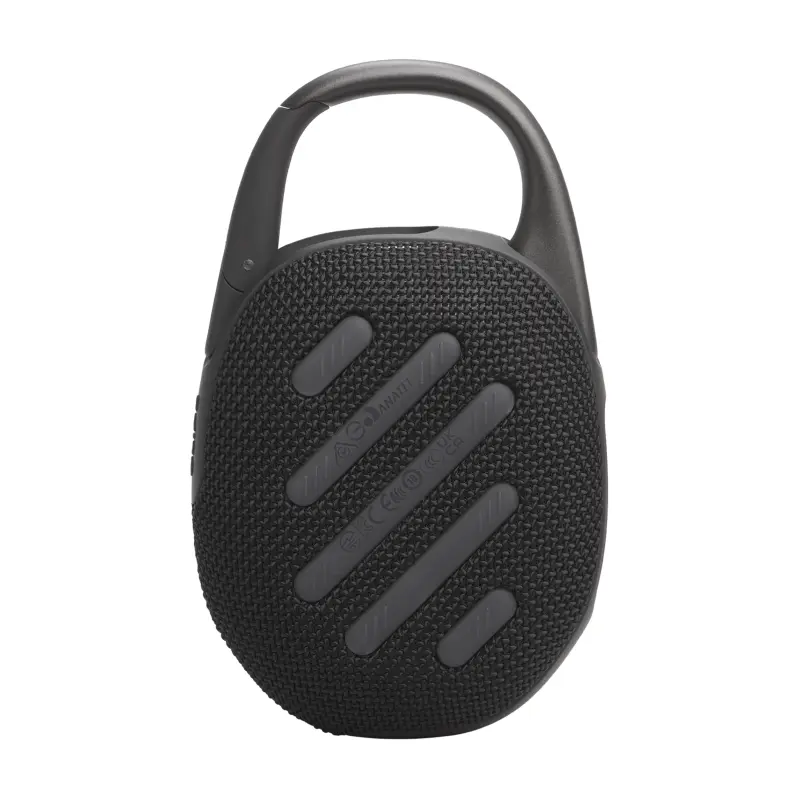BOCINA PORTÁTIL JBL CLIP5 COLOR NEGRO RESISTENTE AL AGUA Y POLVO